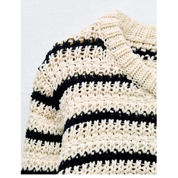 STRIPED KNIT CARDIGAN - Image 5