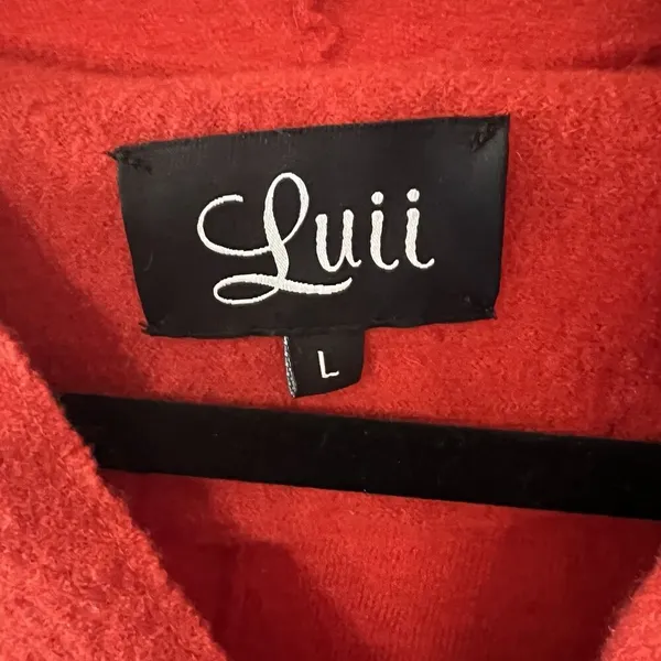 Luii Zipped Cardigan Large 100% Wool Lagenlook‎ - Image 3
