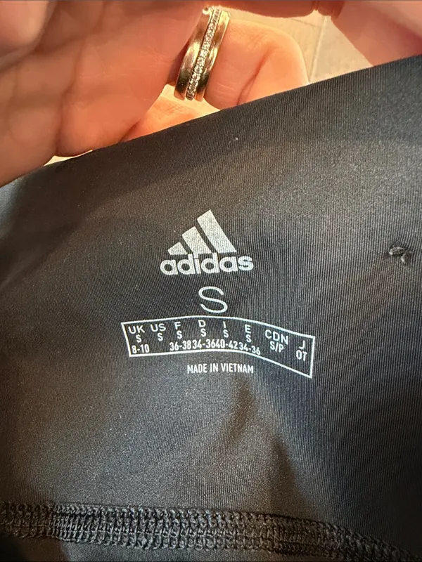 adidas Black Athletic Leggings Size Small - C70-028 - Image 4