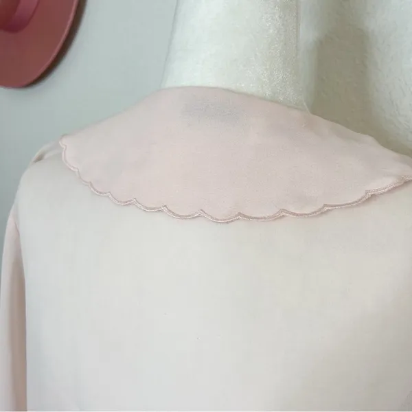 Vintage Etienne NWT Dead stock Pink Floral Embellished Top S - Image 8