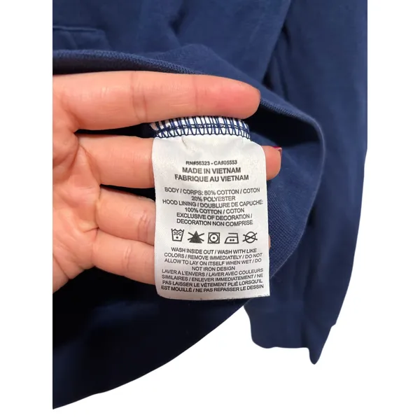 Nike Navy Blue Classic Hoodie Sweatshirt S - Image 6