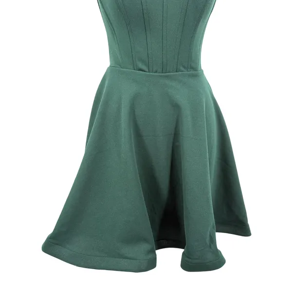 B. Darlin Forest Green Strapless Corset Bodice Skater Dress 4XGY330 Size 1/2‎ - Image 3