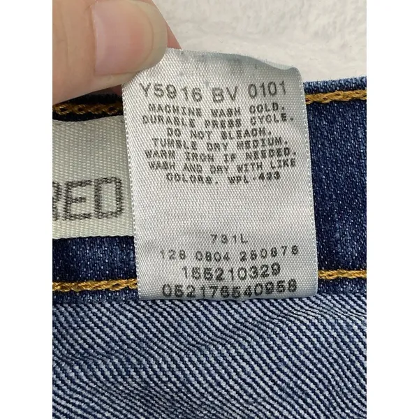 LEVI'S Womens's Classic 512 Slim‎ tapered medium jeans raw hem sz 10M - Image 10