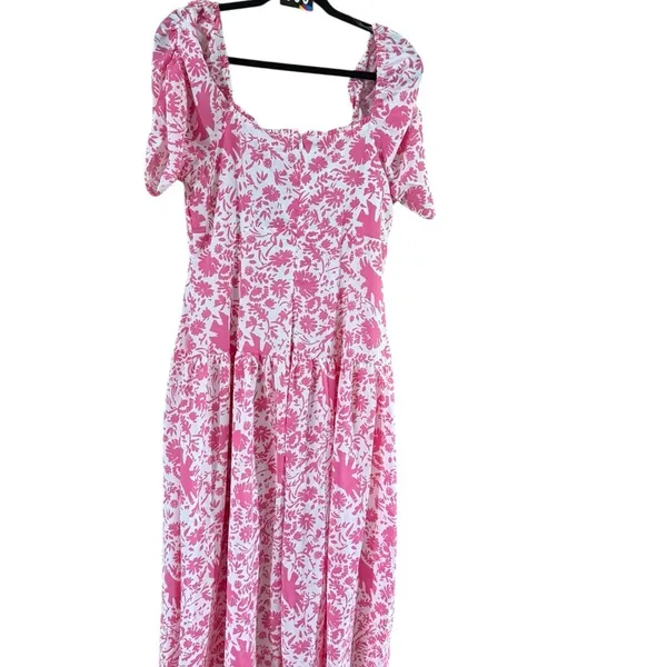 Entro Floral Blush Midi Dress - Image 3