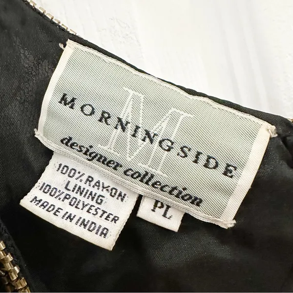 Vintage Morningside Designer Collection sleeveless Sequin Mini dress Black Gold - Image 7
