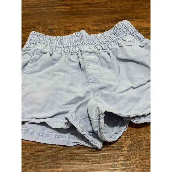 NEW Aerie Shorts Size XS Blue Chambray Elastic Waist Comfort Casual With Pockets - Image 3