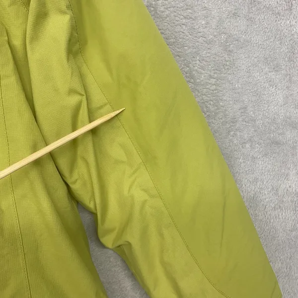 Lands End Jacket Womens Small Green Aqua‎ Check Nylon Hooded Full Zip Outdoor - Image 7