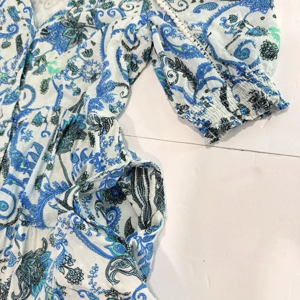 HALE BOB Roxie Dress Blue Floral Pockets SMALL - Image 7