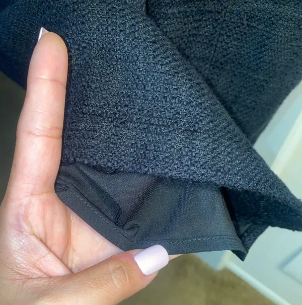 Abercrombie Black Tweed Slip Mini Dress - Image 2