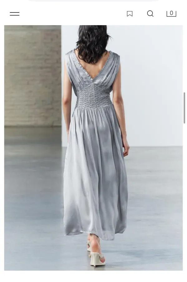 Zara NWT Silver Maxi Dress - Image 3