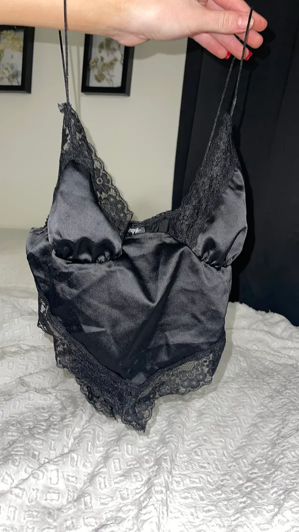 Black Satin Top - Image 3