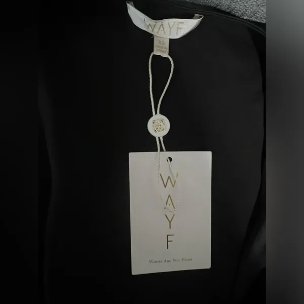 New black satin tie front top - Image 5