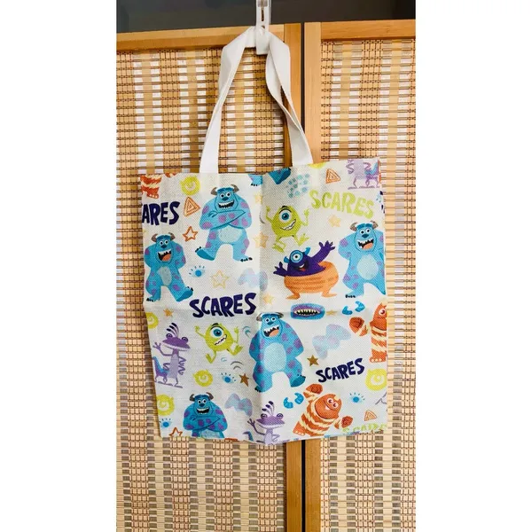 Disney Pixar Monsters Inc all over print canvas tote shopping bag - Image 2