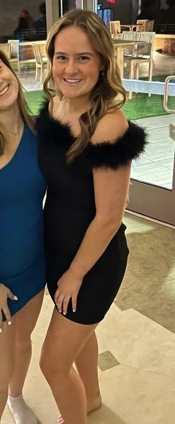 Black Dress White Size 4 - Image 2