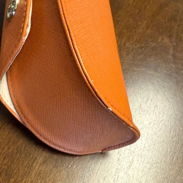 Tory Burch Orange Sunglasses Case Empty - Image 4