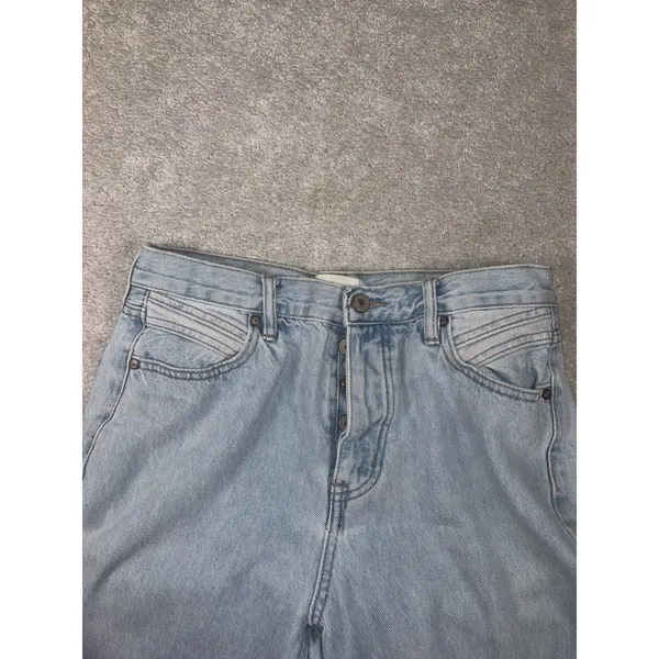 kancan wide leg jeans‎ light wash pocket details 7/27 - Image 9