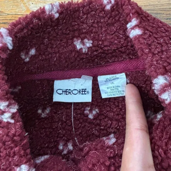 Cherokee Fleece Half zip Christmas sweater - Image 3