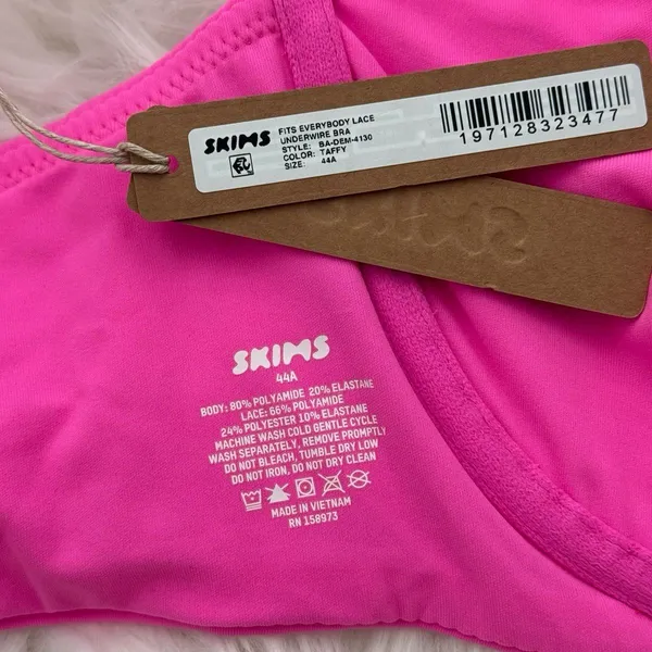 Skims Fits Everybody Lace Underwire Bra Taffy Size 44A - Image 8