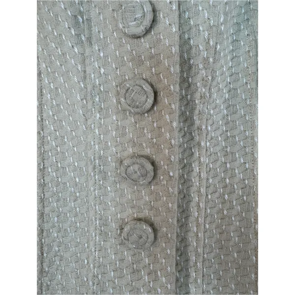 Ann Taylor Cream Wool Blend Blazer Jacket Womens 2 Retro Jackie O Classic Glam - Image 9