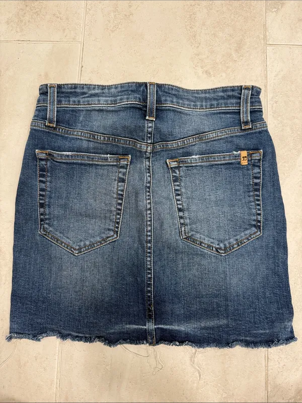 Joe's Jeans Denim Skirt Frayed‎ Mini Skirt Women's Size 25 - Image 4