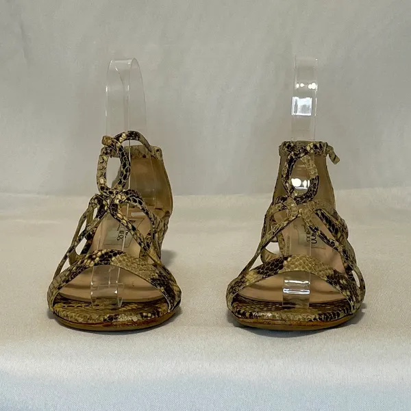 Women’s Jimmy Choo Snakeskin Wedge Sandals size 37 - Image 4