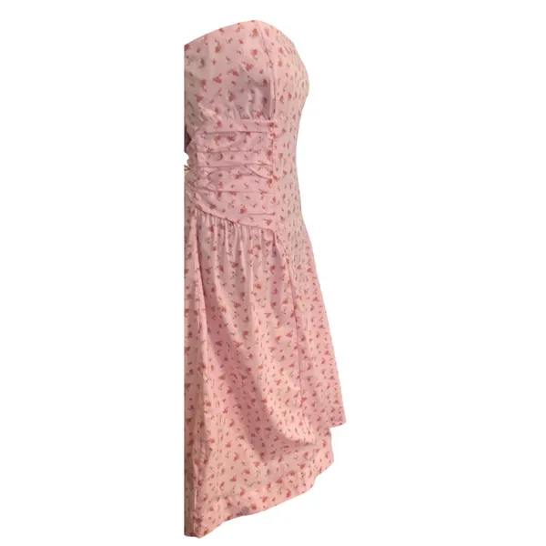 Wild Fable NWT Pink Floral Strapless Midi‎ Dress Smocked XL Cottagecore Soft Girl Romantic - Image 3