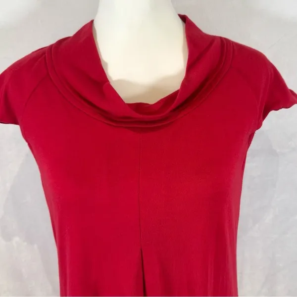 Red go go style pleated mini dress size medium - Image 2