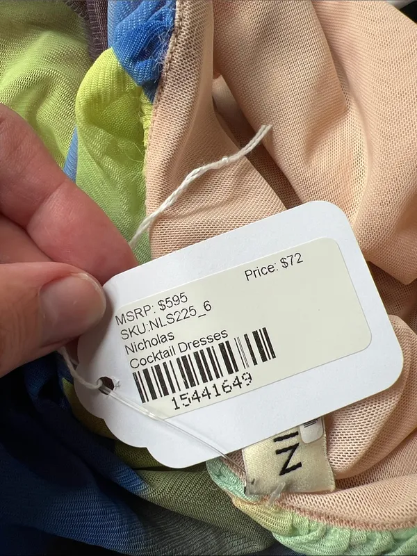 Nicholas Bristol Ruched Printed Halterneck Dress Size 6 - Image 7