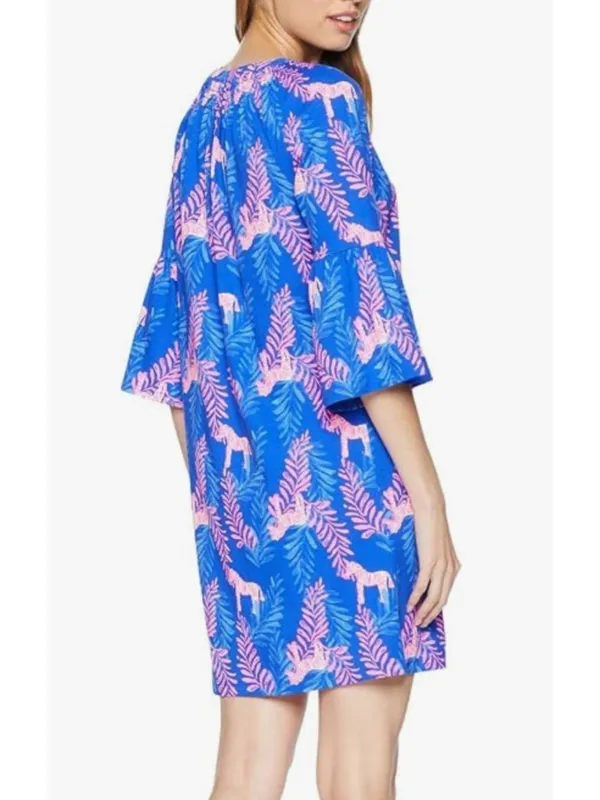 Lilly Pulitzer Teigan Dress Mini in Dazzle Zebra Blue Pink Small - Image 2