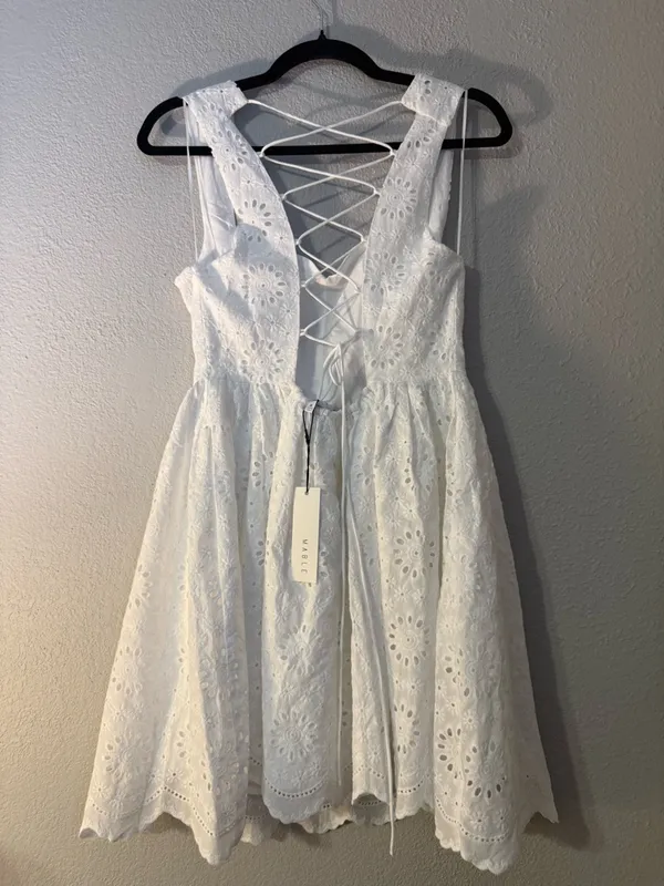 NWT Mabel TALORE LACE UP BACK EYELET DRESS - Image 7