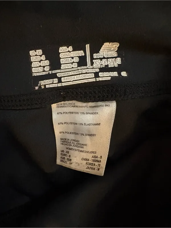 New Balance Black Women's Ruffle-Side Athletic Leggings - Image 2