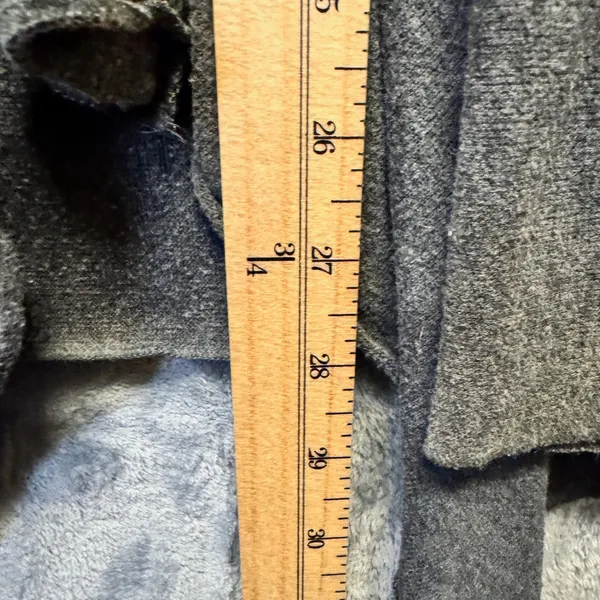 1951 | Dots‎ Tie Front Wrap Knit Cardigan Sweater Charcoal Gray Womens XL - Image 4