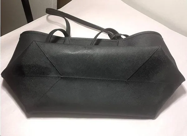 Michael Kors Luggage Black Saffiano Leather Large Open Tote Handbag w/Case - Image 6