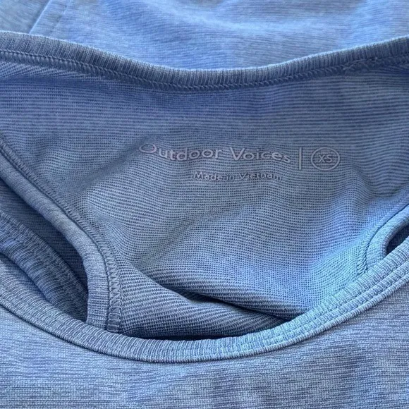 Outdoor Voices Athena Sports Bra Light Blue Athletic Workout Outdoors Stretch XS - Image 6