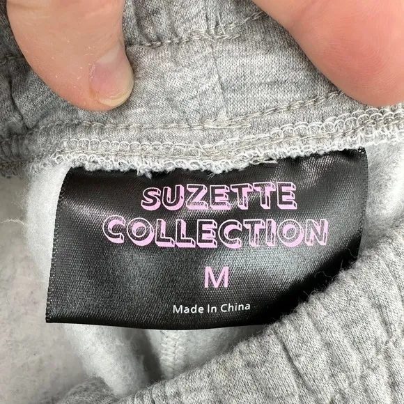 Suzette Collection Women's Shorts Lounge Athletic Comfy Gray Medium‎ - Image 4
