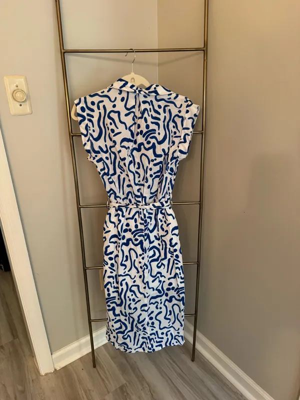 MELLODAY Blue Printed Midi Dress - Image 2