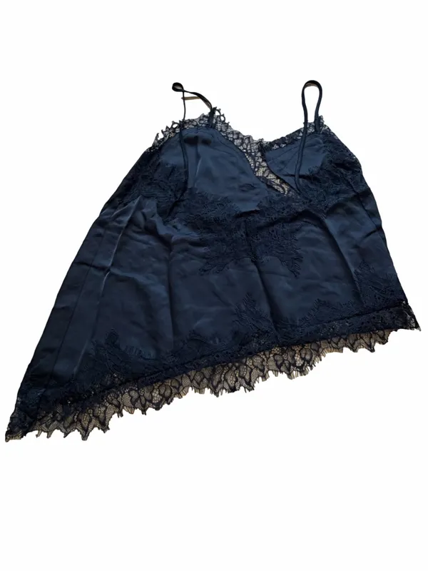 Black Lace Trim Women’s Camisole - Image 2
