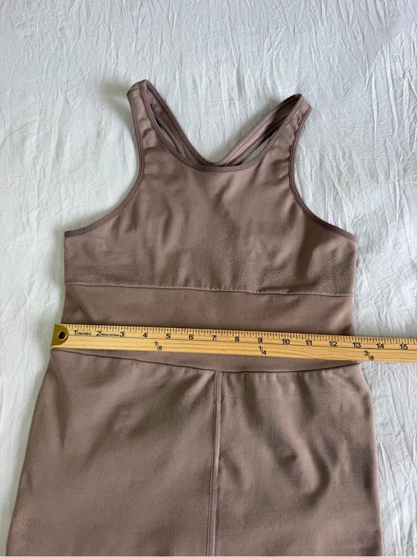 Free People Movement Size M/L Every Single Time Runsie Moonrock Tan Bodysuit - Image 7