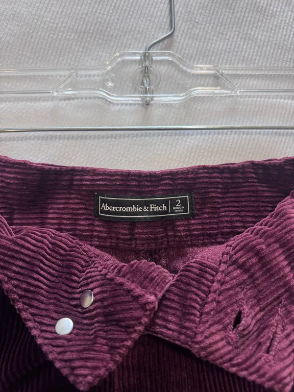 Maroon Abercrombie Skirt Corduroy - Image 4