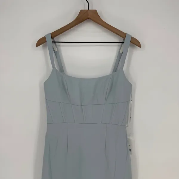 Thread Corset Midriff Crepe Column‎ Maxi Dress In Mist Size 4 - Image 5