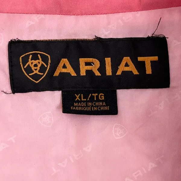 Ariat Women's XL Pink Softshell Vest Wind Water Resistant Equestrian Team Logo - Image 7