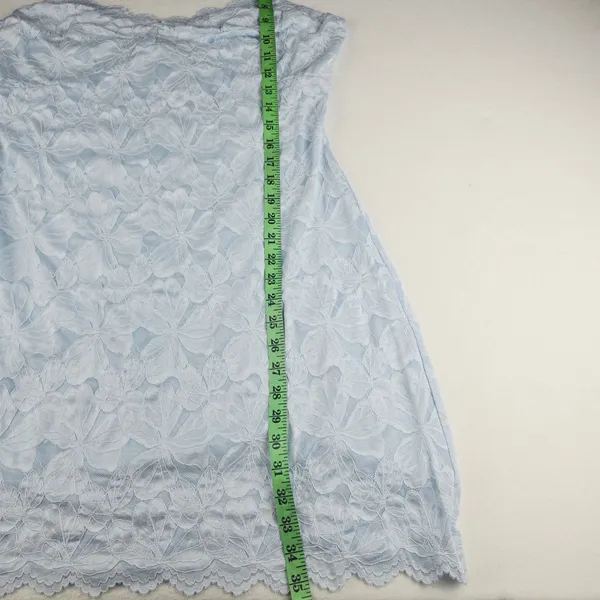 Anthropologie‎ Mare Mare NWT Light Blue Lace Mini Dress XL Sleeveless XL - Image 12