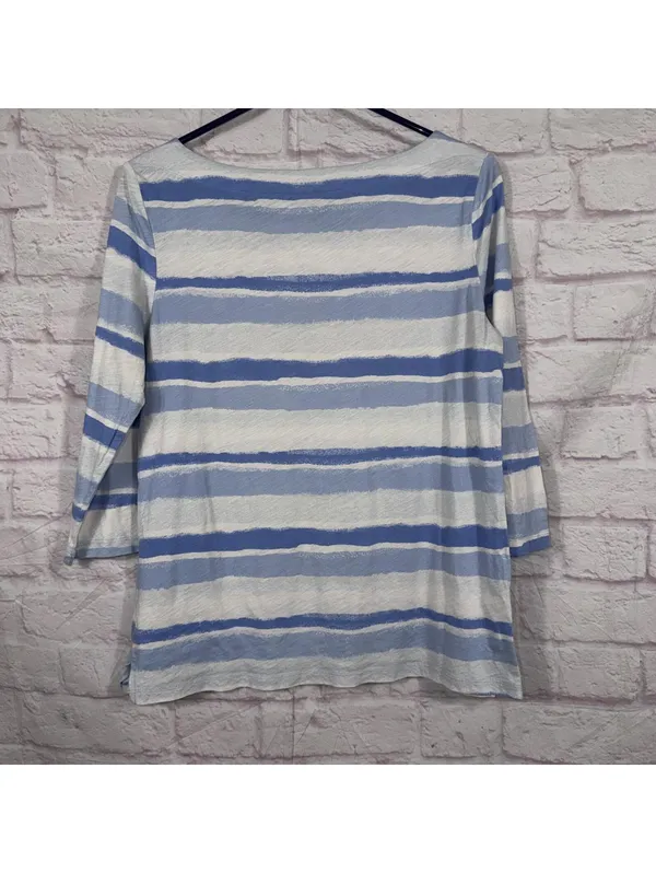 LOFT Women's Large Striped Cotton Shirt - Image 7
