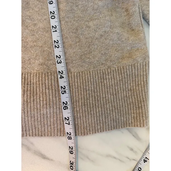 Aerie Womens Oversized V-Neck Pullover Sweater Oatmeal Beige Marled XS 6WDLFx25‎ - Image 9