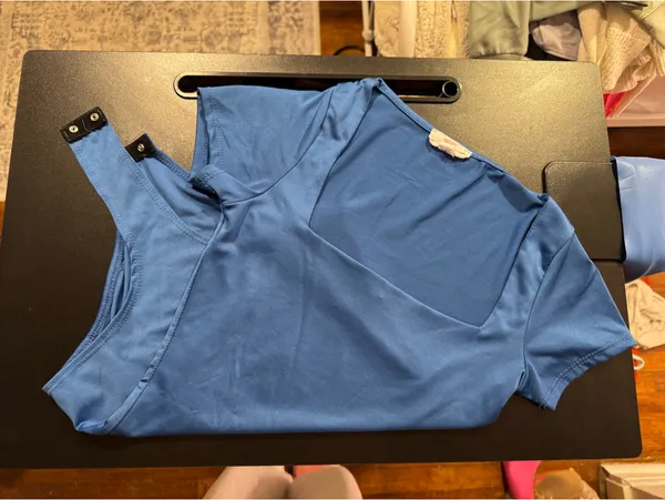 Blue Square Neck Bodysuit Size XS - Image 2
