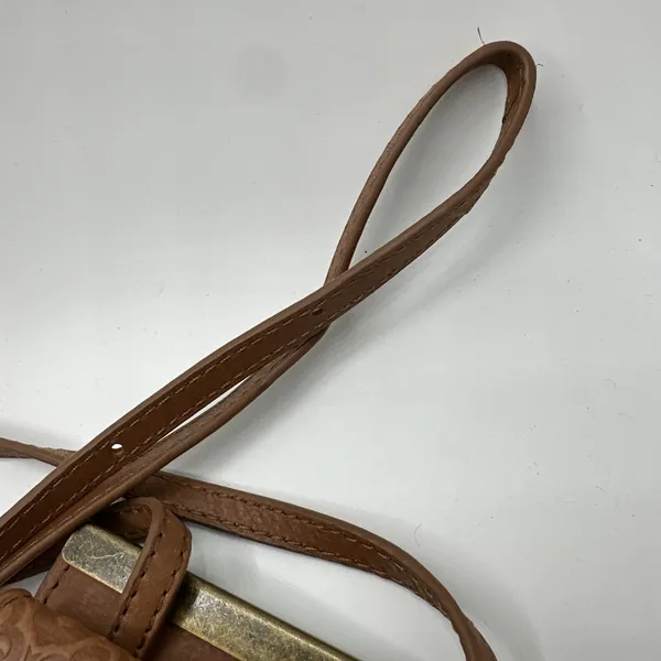 The Sak Collective Leather Smartphone Crossbody Wallet Bag Tobacco Brown Mandala - Image 7