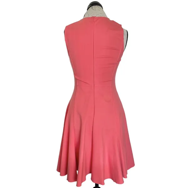 Halston Heritage Womens Dress Fit & Flare Sleeveless Summer Fall Wedding Sz 4 - Image 4