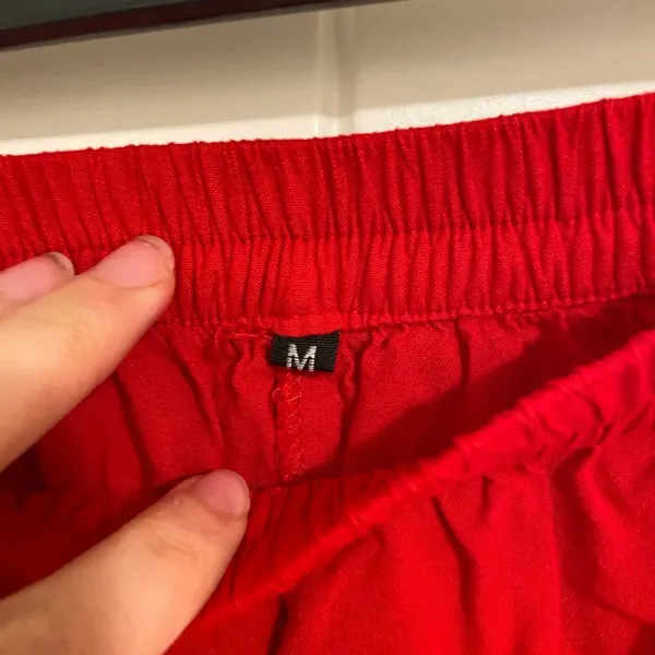 Women’s embroidered comfy‎ casual pants — medium Red - Image 6