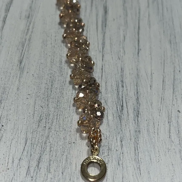 VTG Gorgeous Cognac colored crystal bracelet. 7” - Image 2