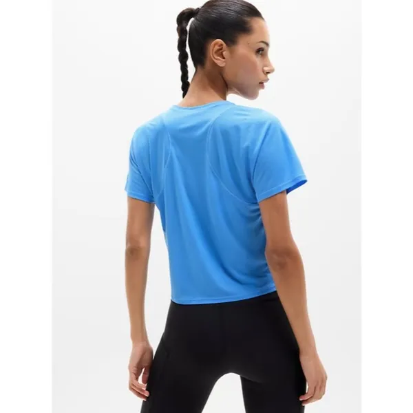 Athleta XL Grid Knit Tee Cornflower Blue X-Large Regular - Image 2